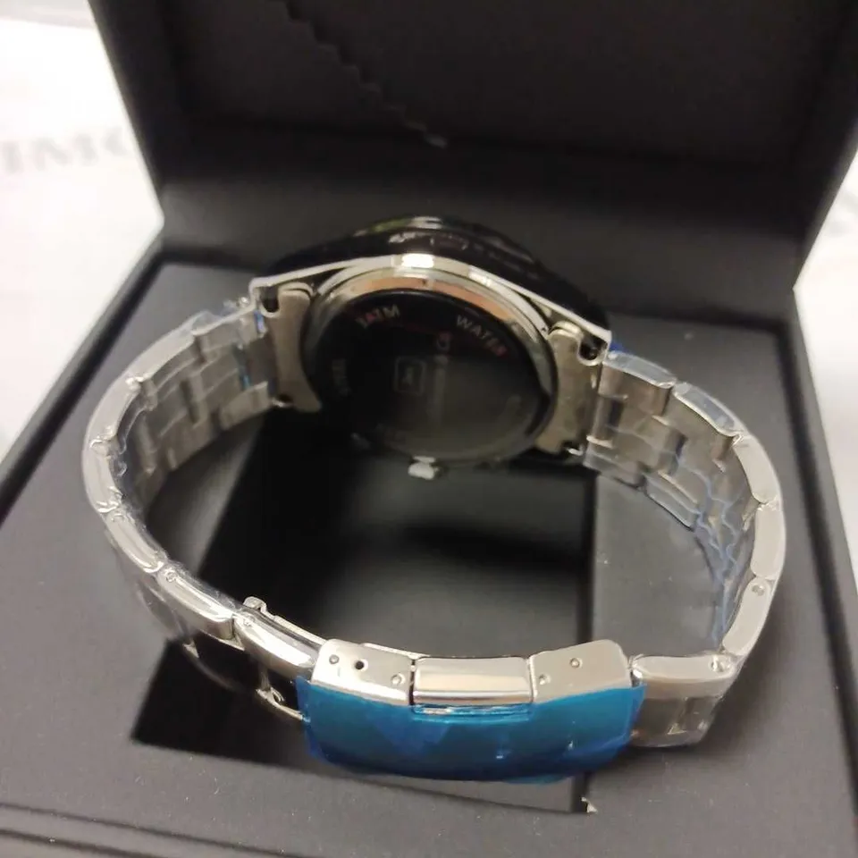ZIHLMANN & CO BLACK TRIPLE DIAL BRACELET STRAP WRISTWATCH