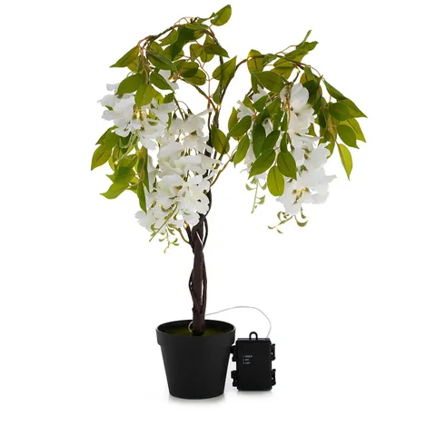 HOME STORIES 60CM PRE-LIT INDOOR OUTDOOR FAUX WYSTERIA TREE