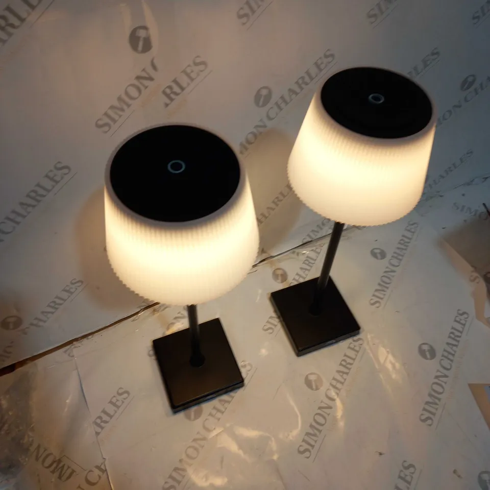SFIXX SET OF 2 INDOOR OUTDOOR TOUCH TABLE LIGHTS BLACK