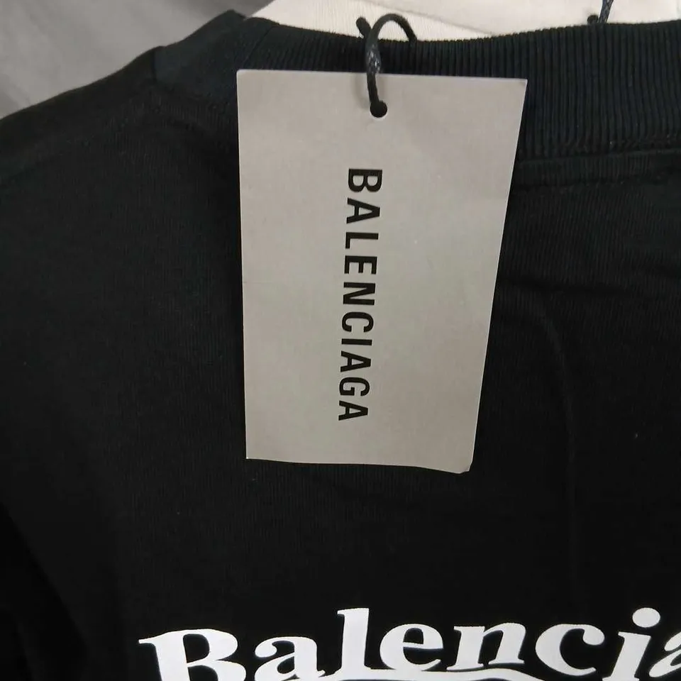 BALENCIAGA BLACK LOGO T-SHIRT SIZE M