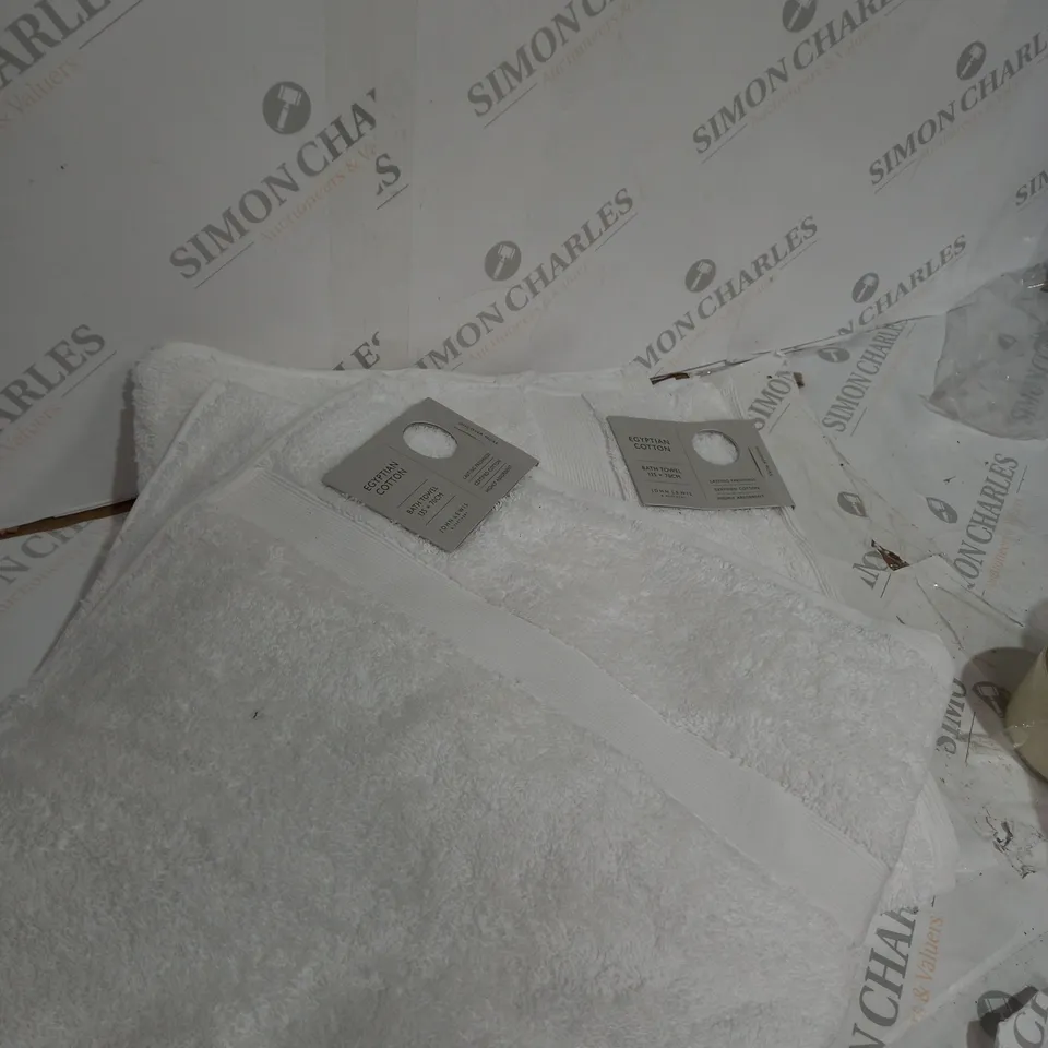 2 X JOHN LEWIS EGYPTIAN COTTON BATH TOWEL 135 X 70CM