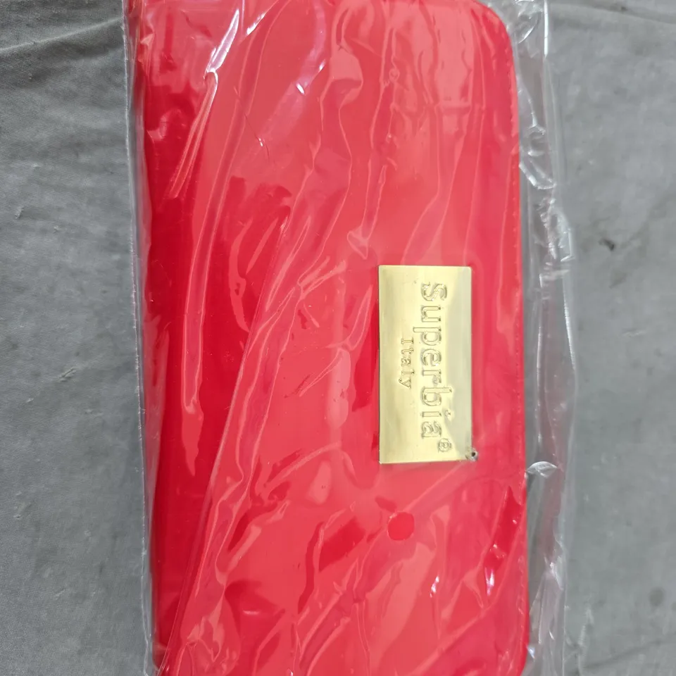SUPERBIA ITALY RED ZIP-AROUND WALLET