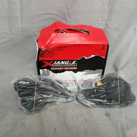 X CARGO CONTROL RATCHET TIE DOWN STRAPS – 2 PACK HEAVY DUTY