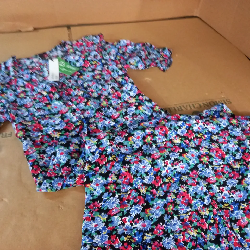 NOBODYS CHILD BRIONEY FLORAL BLUE MIDI DRESS - 8