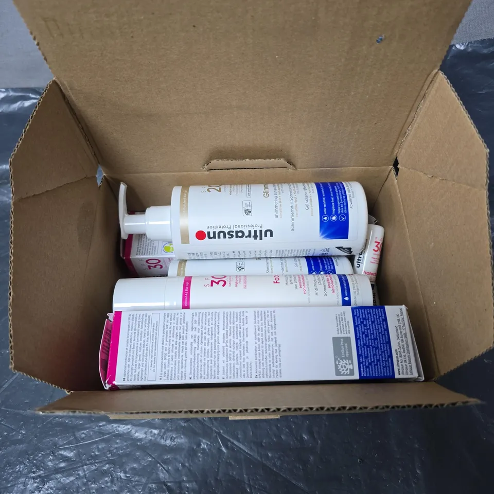 APPROXIMATLEY 8 X ULTRASUN ASSORTED PRODUCTS BOXED