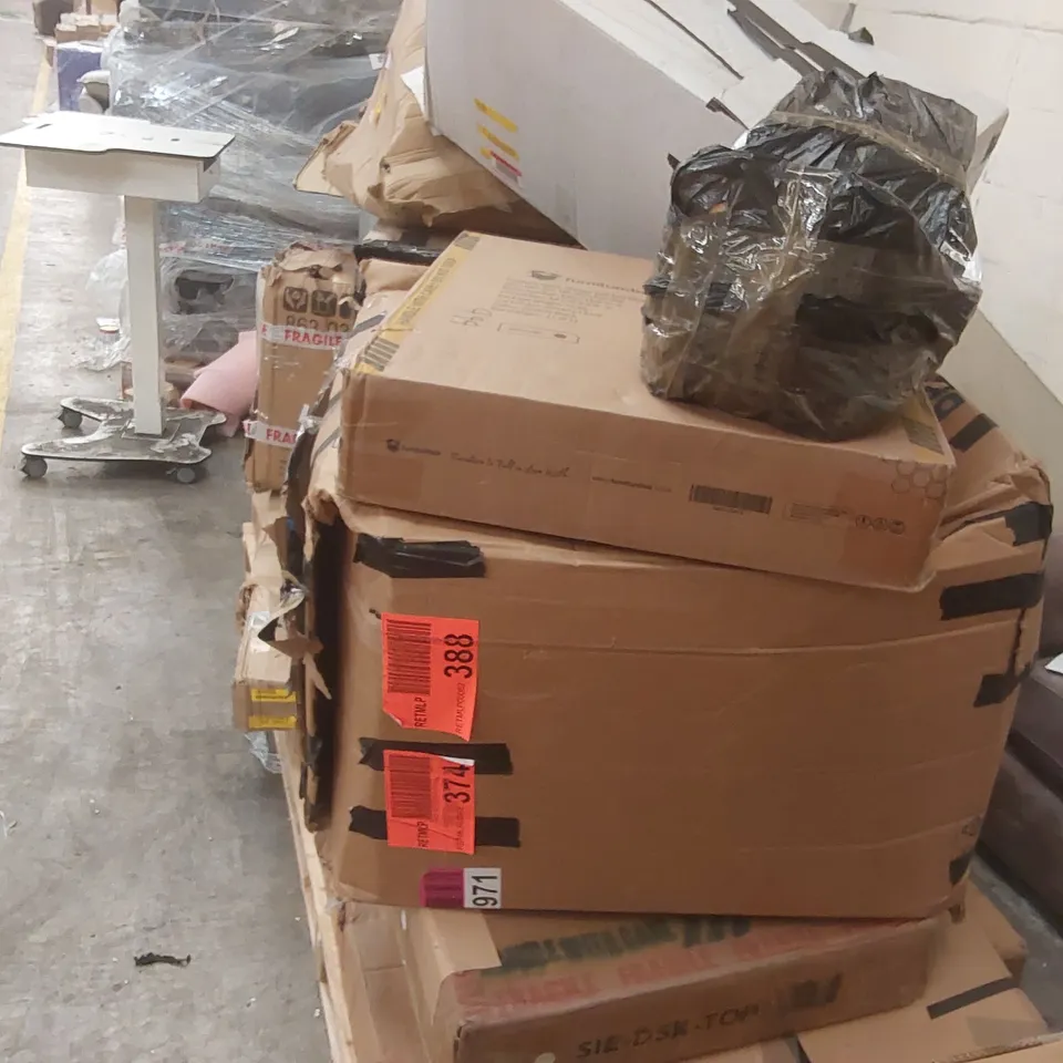 PALLET CONTAINING A LARGE QUANTITY OF ASSORTED FURNITURE PARTS ECT