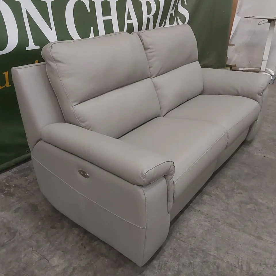 QUALITY DESIGNER ITALIAN MADE 3 SEATER ELECTRIC RECLINER LEATHER SOFA