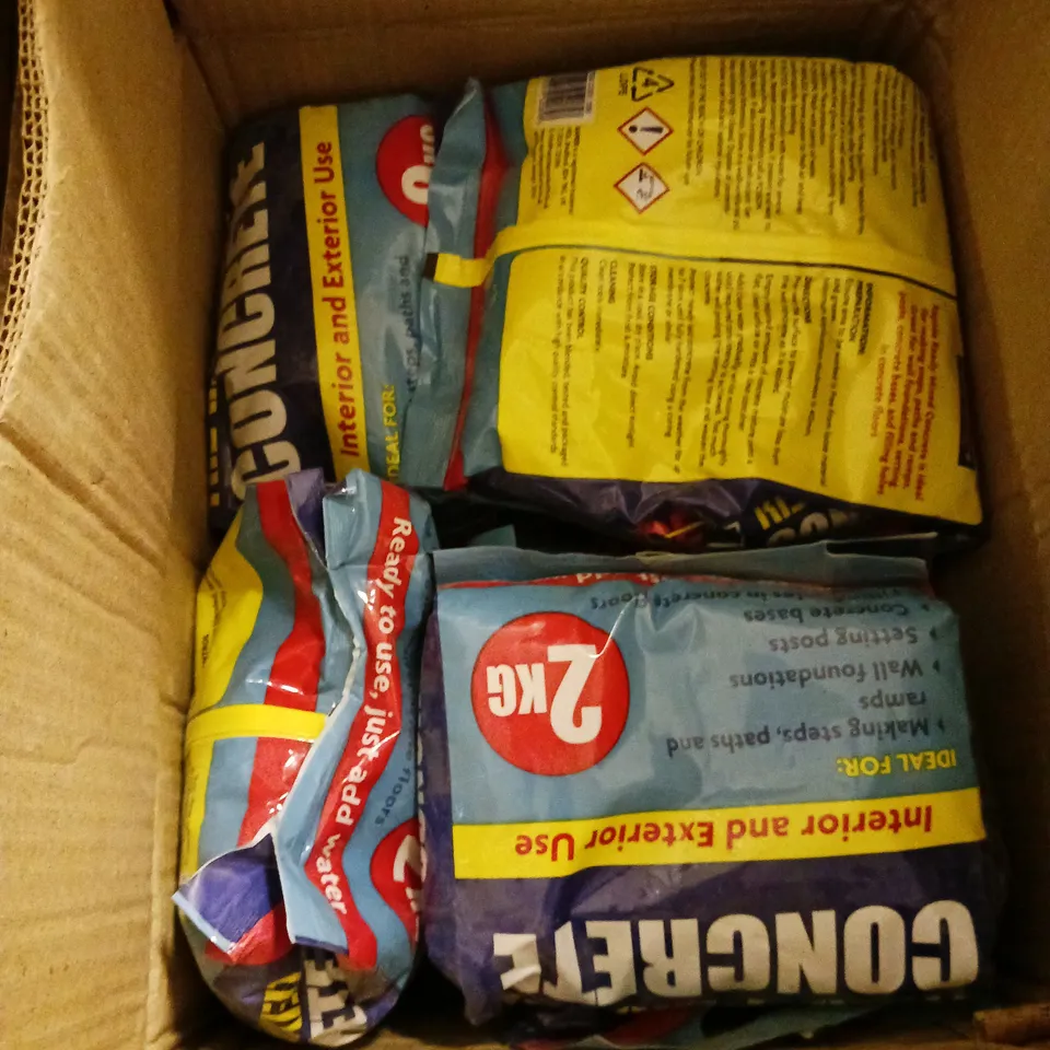 LOT OF 6 RAPIDE READY MIXED CONCRETE 2KG PER BAG