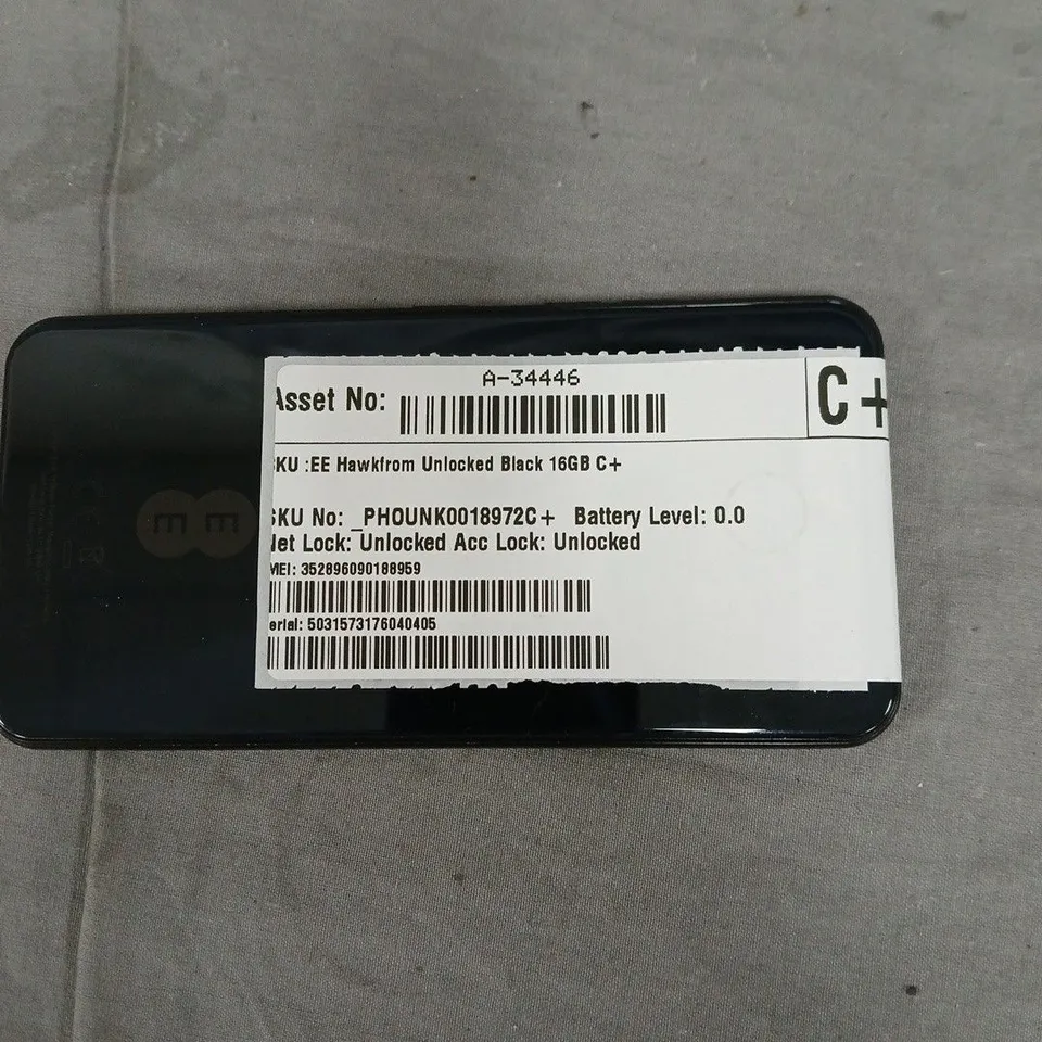 MOBILE PHONE – BLACK, UNLOCKED, 16GB (VERIFY MODEL)