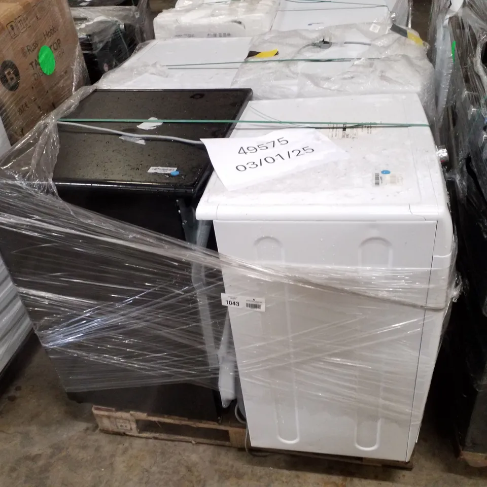 PALLET OF APPROXIMATELY 4 UNPROCESSED RAW RETURN WHITE GOODS TO INCLUDE