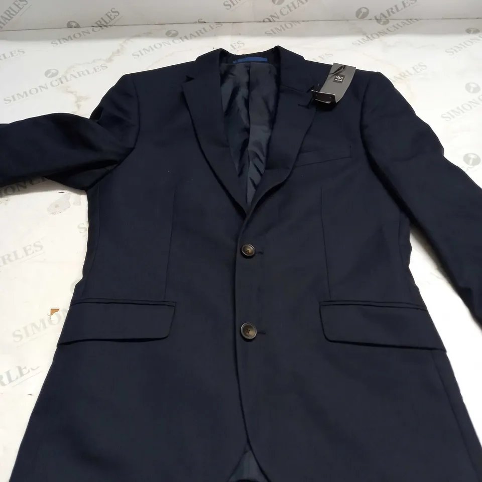 M&S MODERN SLIM FIT NAVY BLAZER - CHEST 91CM SHORT