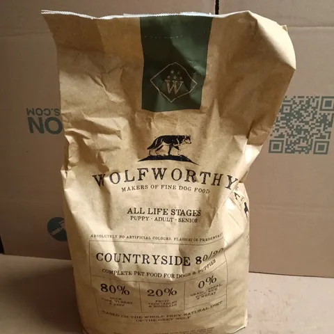 WOLFWORTHY ALL LIFE STAGE COUNTRYSIDE 80/20 DOG FOOD (7.5KG)