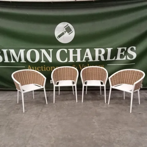 SET OF 4 DESIGNER GARDEN CHAIRS - MISSING CUSHIONS