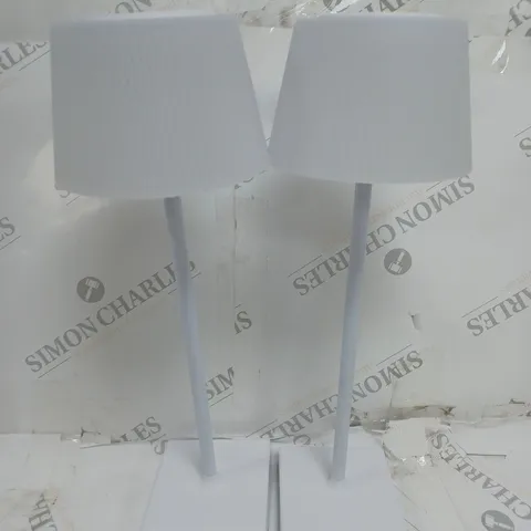 SFIXX SET OF 2 INDOOR OUTDOOR TOUCH TABLE LIGHTS - WHITE