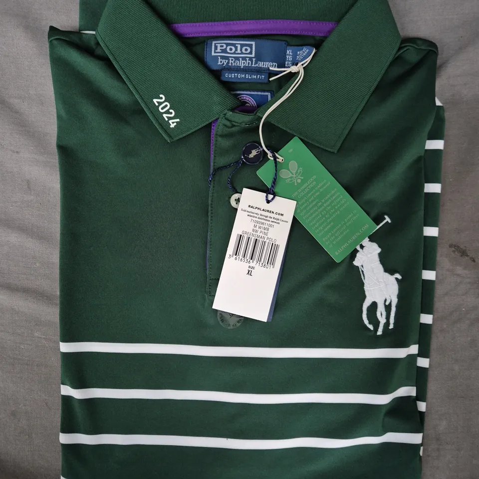 POLO RALPH LAUREN CUSTOM SLIM FIT 2024 WIMBLEDON POLO TOP SIZE XL