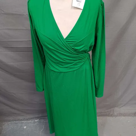 LK BENNET KHLOE WRAP DRESS IN GREEN SIZE 14