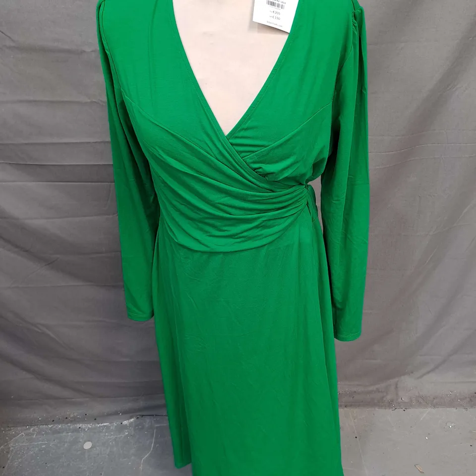 LK BENNET KHLOE WRAP DRESS IN GREEN SIZE 14