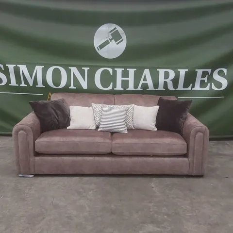 QUALITY DESIGNER AMARA 3 SEATER VELVET UPHOLSTERED SOFA