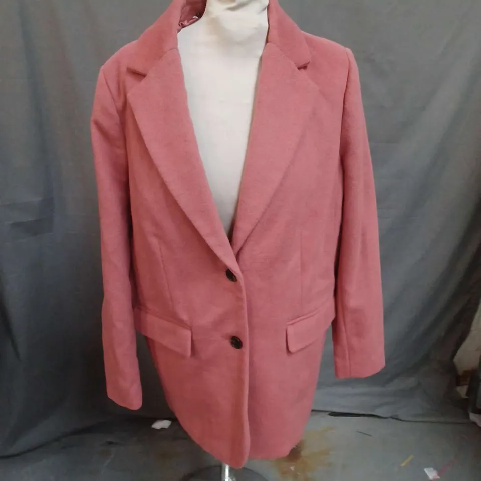 PHASE EIGHT AMARA WOOL COAT IN DARK CORAL SIZE 10