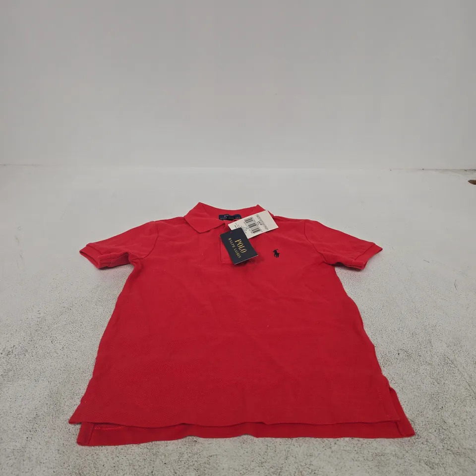 POLO RALPH LAUREN KIDS' POLO SHIRT – RED, UK 4-5 (US 4/4T)