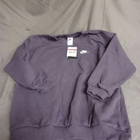 NIKE KIDS CREAW NECK SWEATSHIRT IN PURPLE SIZE L