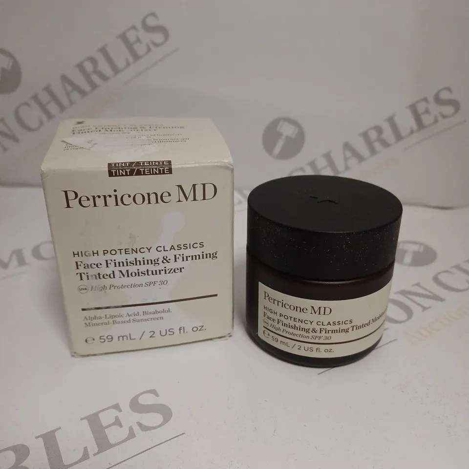 BOXED PERRICONE MD 2OZ HIGH POTENCY CLASSICS FACE FINISHING & FIRMING TINTED MOISTURISER 