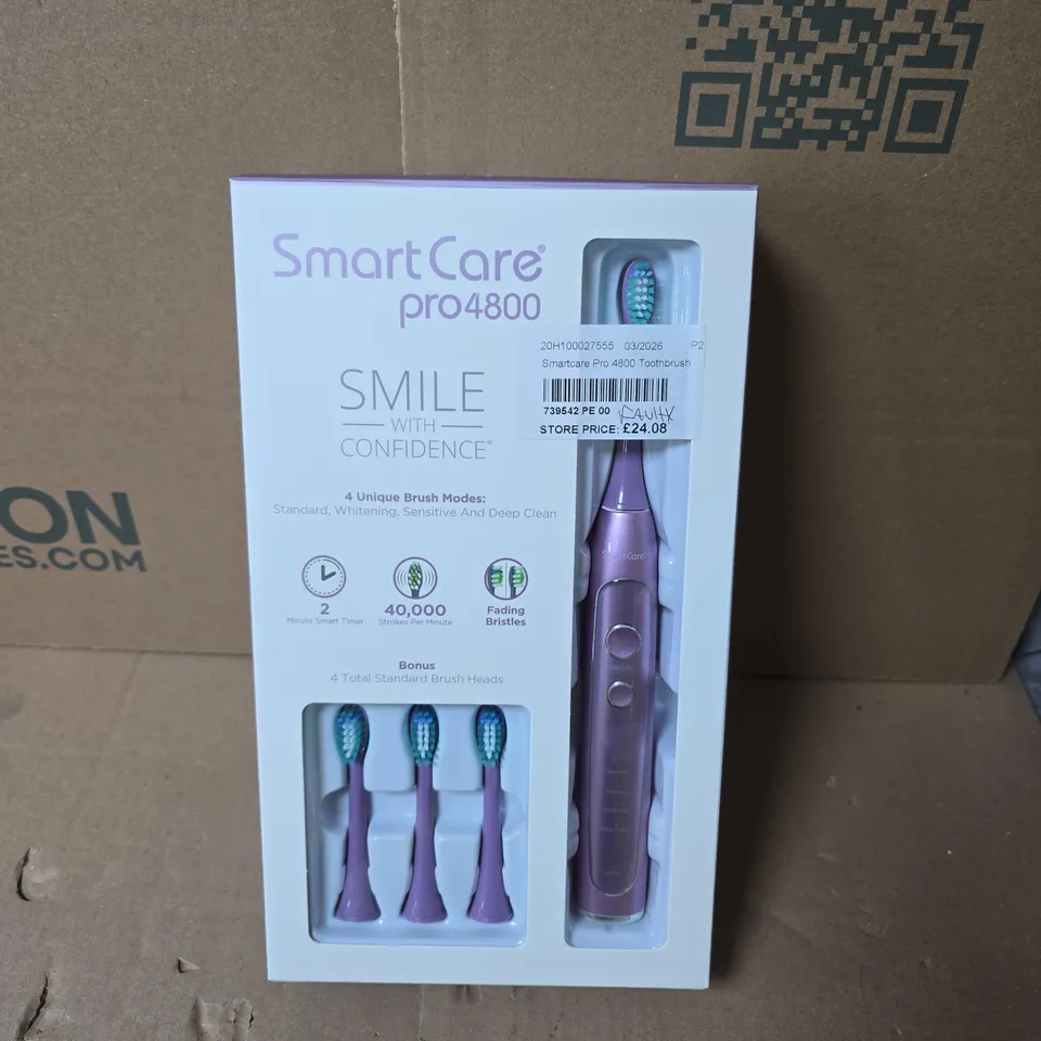 SMARTCARE PRO4800 ELECTRIC TOOTHBRUSH SET WITH 4 REPLACEMENT BRUSH HEADS – PURPLE