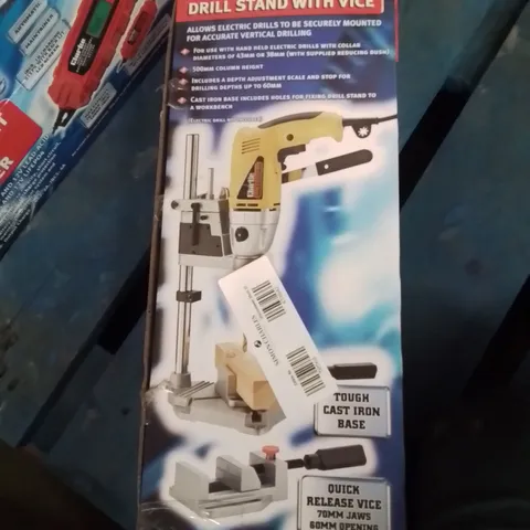 BOXED CLARKE DRILL STAND WITH VICE