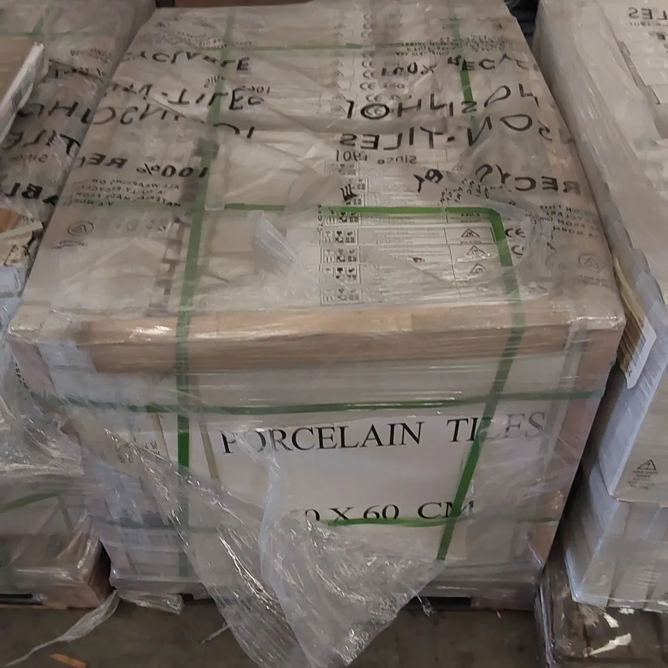 PALLET OF APPROX 30 X CARTONS OF JOHNSON TILES, MODERN FLAX POLISHED PORCELAIN FLOOR TILES - 4 TILES PER CARTON // TILE SIZE: 600 x 600 x 9.5mm