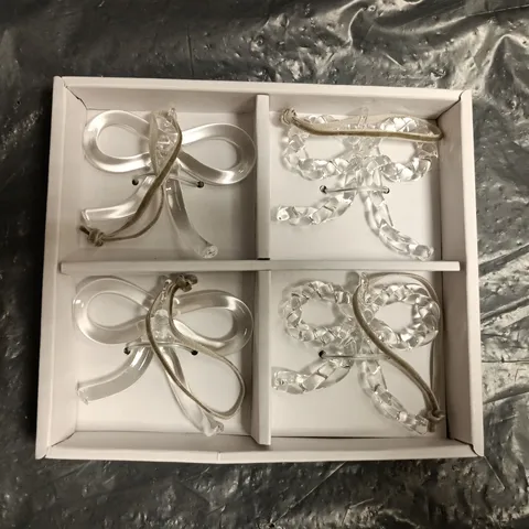 THE WHITE COMPANY SET OF 4 GLASS BOWS