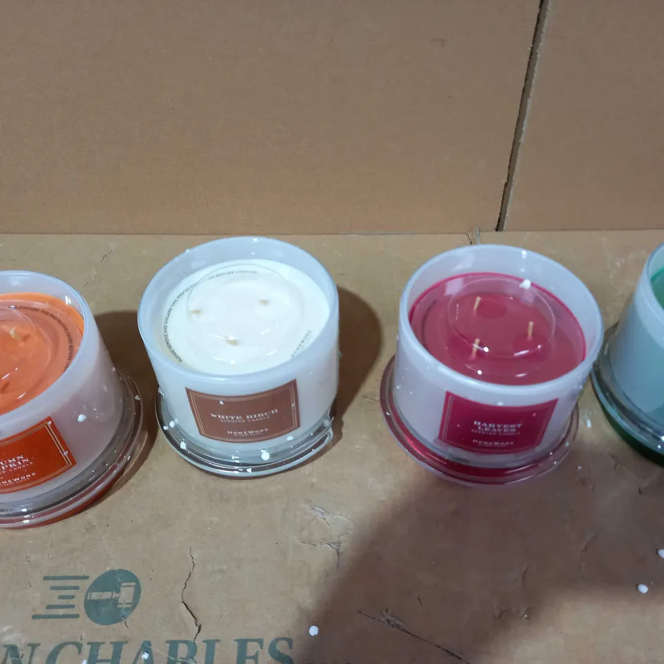 HOMEWORX BY HARRY SLATKIN & CO SET OF 4 HARRY'S BEST OF WINTER 3 WICK CANDLES