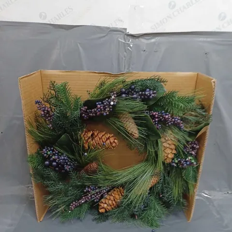 BOXED BLUEBERRY CHRISTMAS WREATH