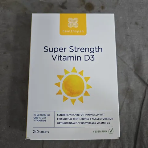 HEALTHSPAN SUPER STRENGTH VITAMIN D3 – 240 TABLETS 