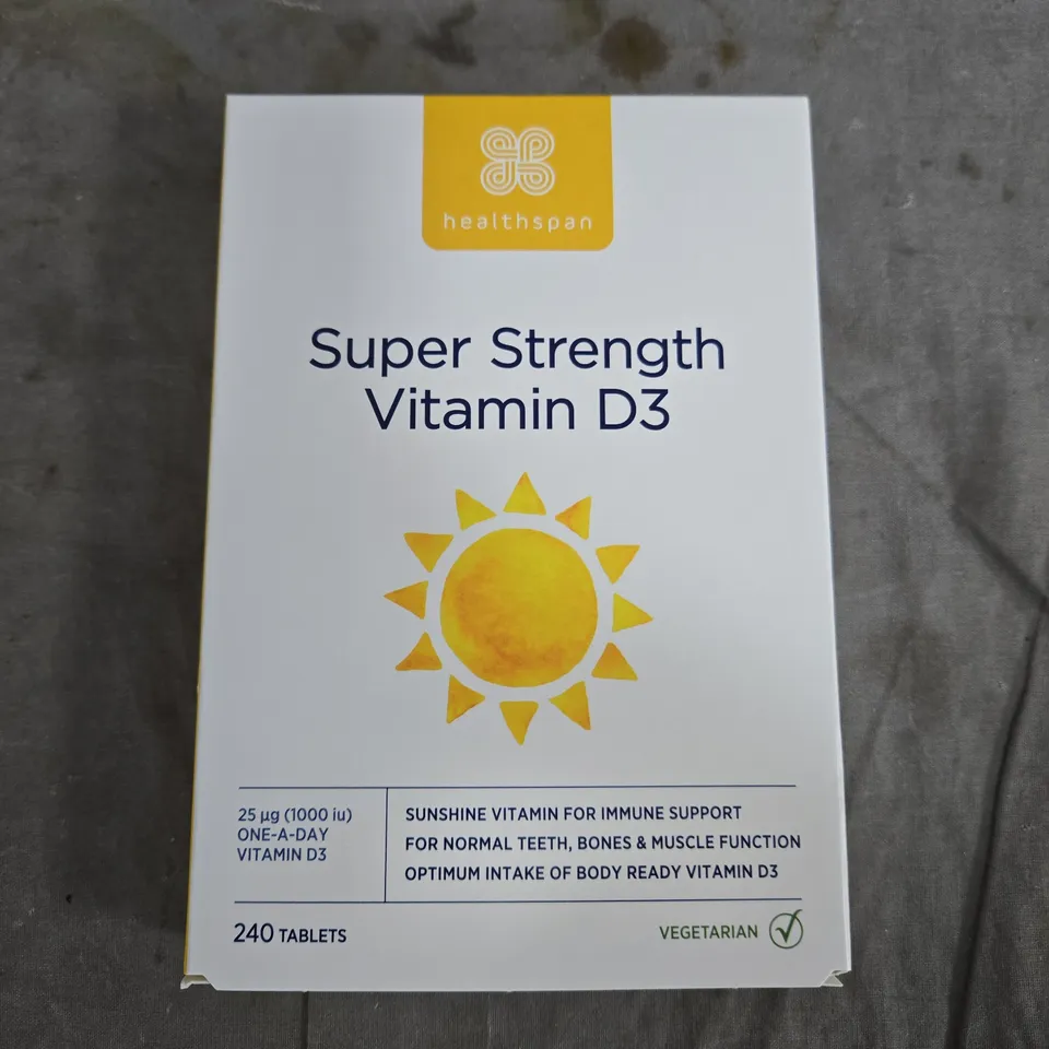 HEALTHSPAN SUPER STRENGTH VITAMIN D3 – 240 TABLETS