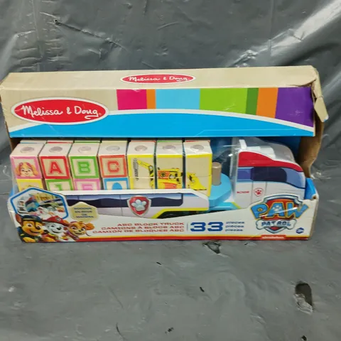 PAW PATROL ABC BLOCK TRUCK