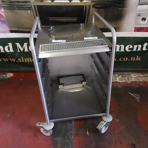 COMMERCIAL STAINLESS STEEL CATERING TROLLEY