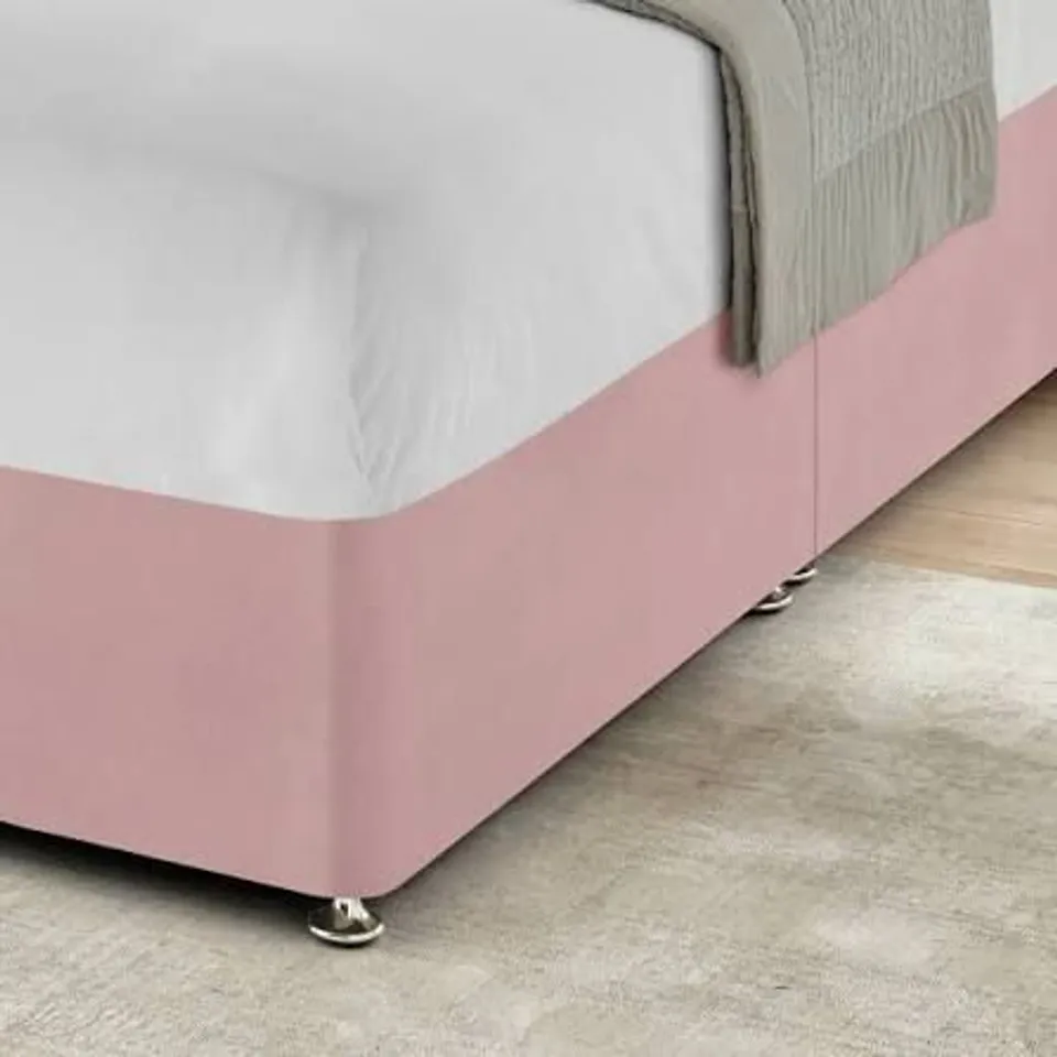 BAGGED SILENTNIGHT 4FT6 DOUBLE DIVAN BASE - 0 DRAWER - PINK (2 PARTS)