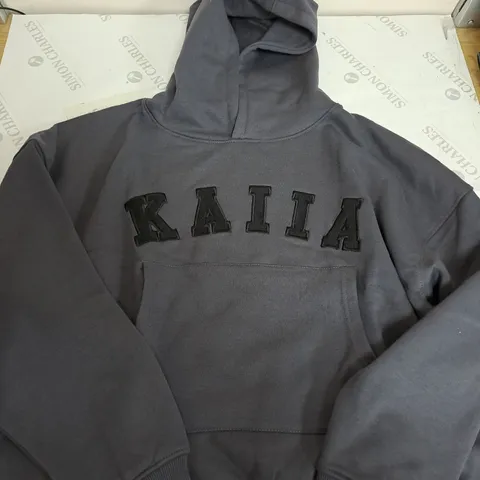 KALIA WASHED BLACK HOODIE - UK 12