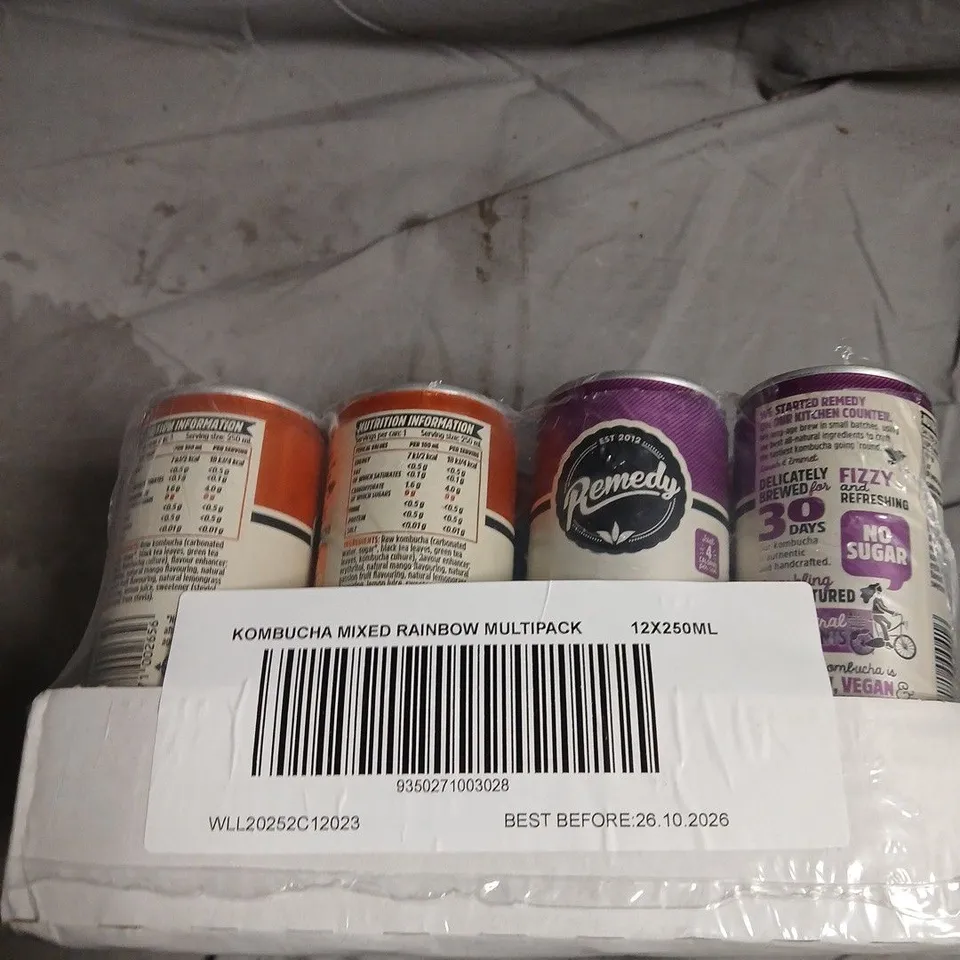 REMEDY KOMBUCHA RAINBOW MULTIPACK – 12 X 250ML