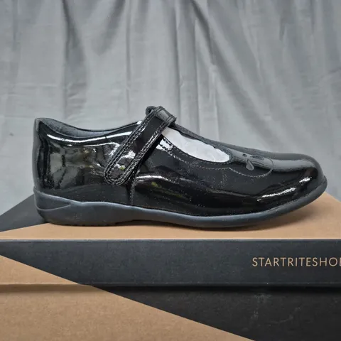 BOXED START RITE POPPY BLACK PATENT SHOES - SIZE UK 3H