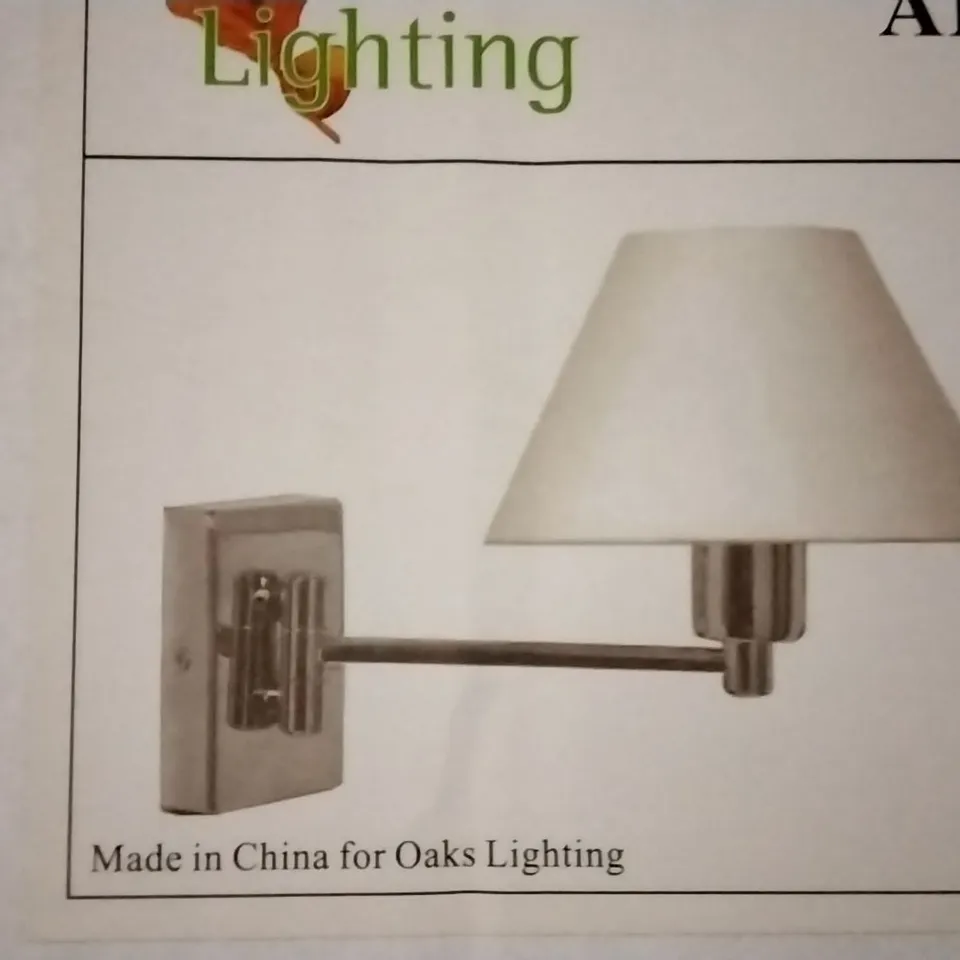 BOXED CITRONELLE 1-LIGHT SWING ARM LAMP SATIN
