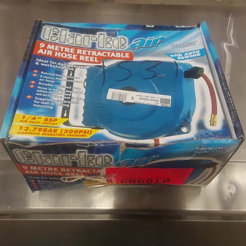 BOXED CLARKE CAR9PC 9M RETRACTABLE AIR HOSE REEL
