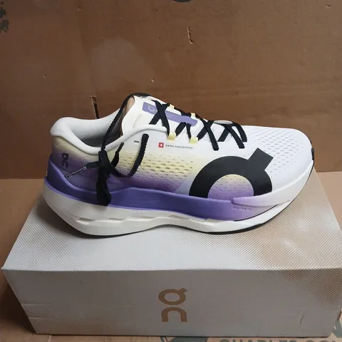 ON RUNNING TRAINERS – WHITE/PURPLE BOXED UK 9