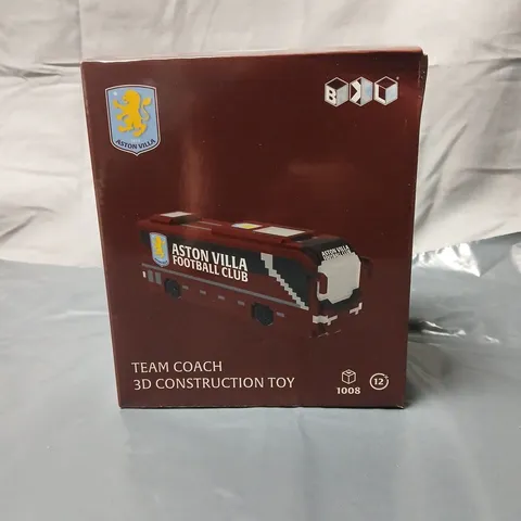 ASTON VILLA TEAM COACH 3D CONSTRUCTION TOY – BOXED