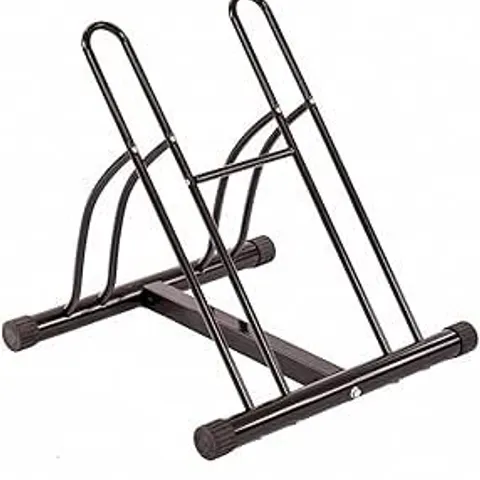 BOXED4649 DOUBLE HEAVY DUTY BIKE BICYCLE FLOOR PARKING STAND HOLDER STORAGE RACK