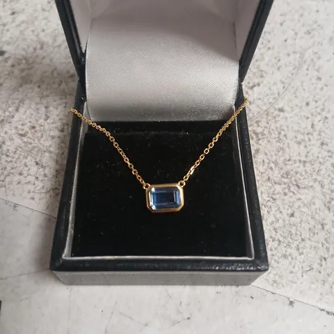 DIAMONIQUE 1CT TW EAST WEST PENDANT & CHAIN STERLING SILVER 