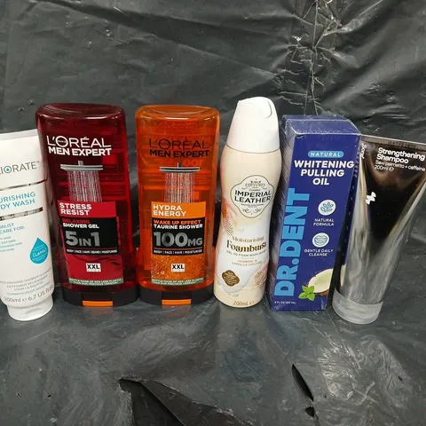 APPROXIMATELY 15 ASSORTED HEALTH & BEAUTY PRODUCTS TO INCLUDE L'OREAL MEN. IMPERIAL LEATHER AND AMELIORATE