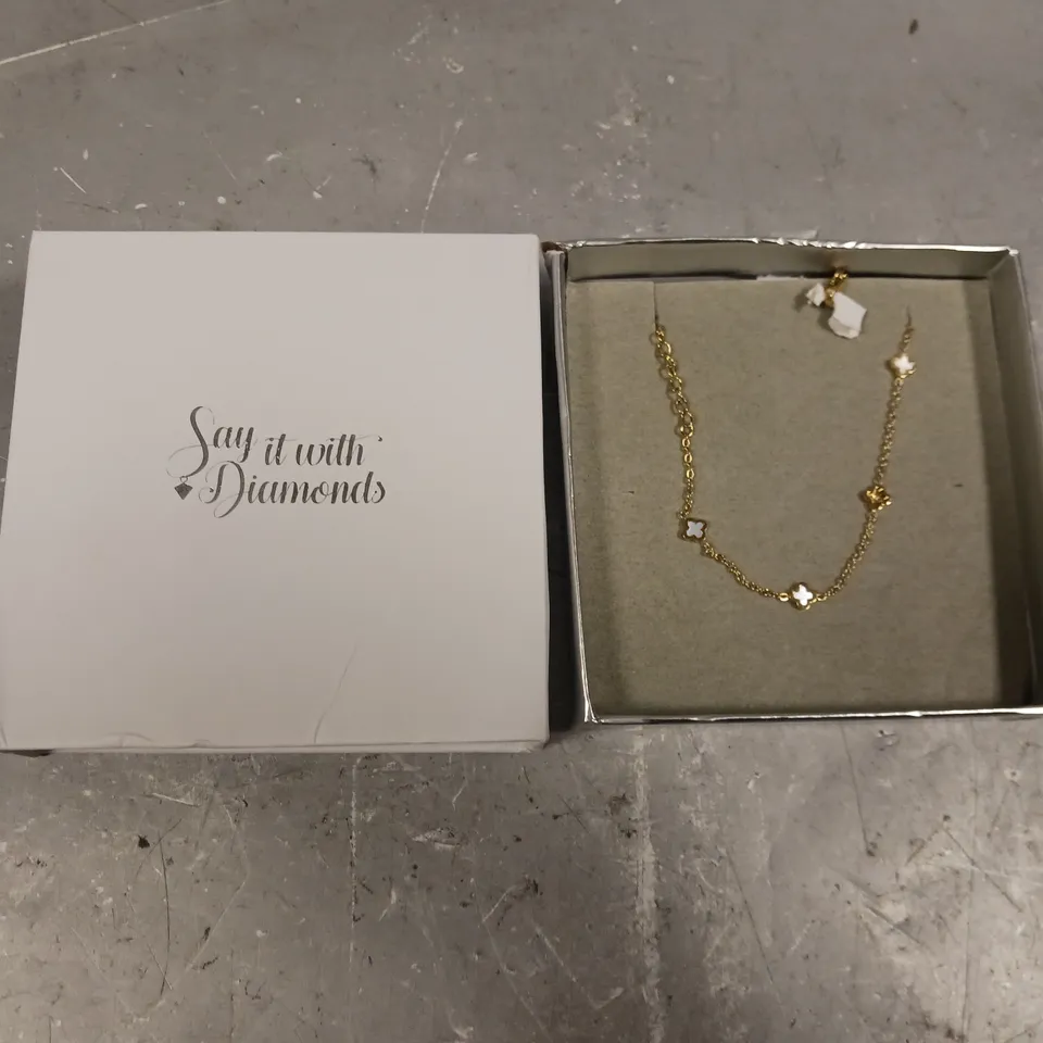 SAY IT WITH DIAMONDS GOLDEN NECKLESS