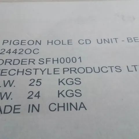 PALLET CONTAINING LARGE QUANTITY OF PIGEON HOLE CD UNIT - BEECH