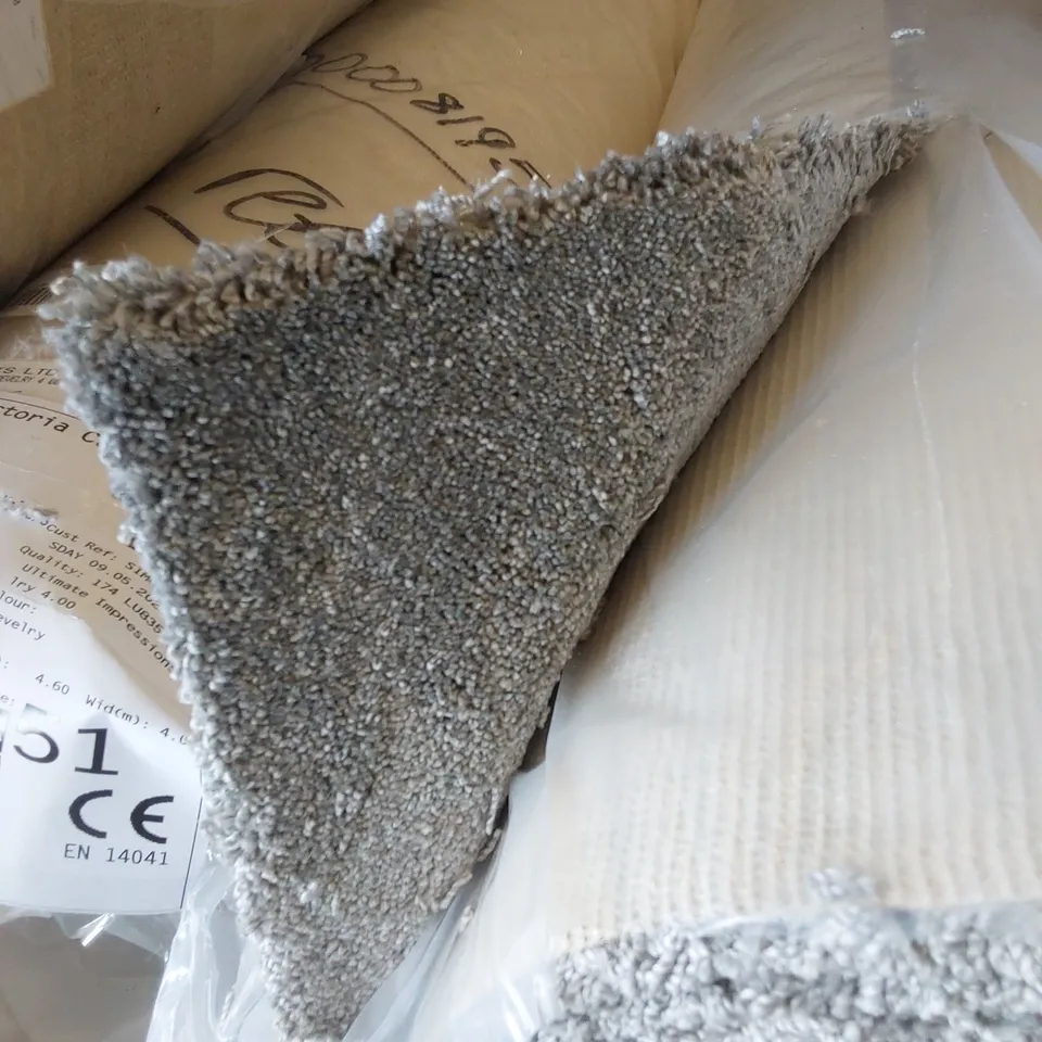 ROLL OF QUALITY HABBERLEY HERRINGBONE PEBBLE STONE CARPET // SIZE: APPROXIMATELY 4 X 7m